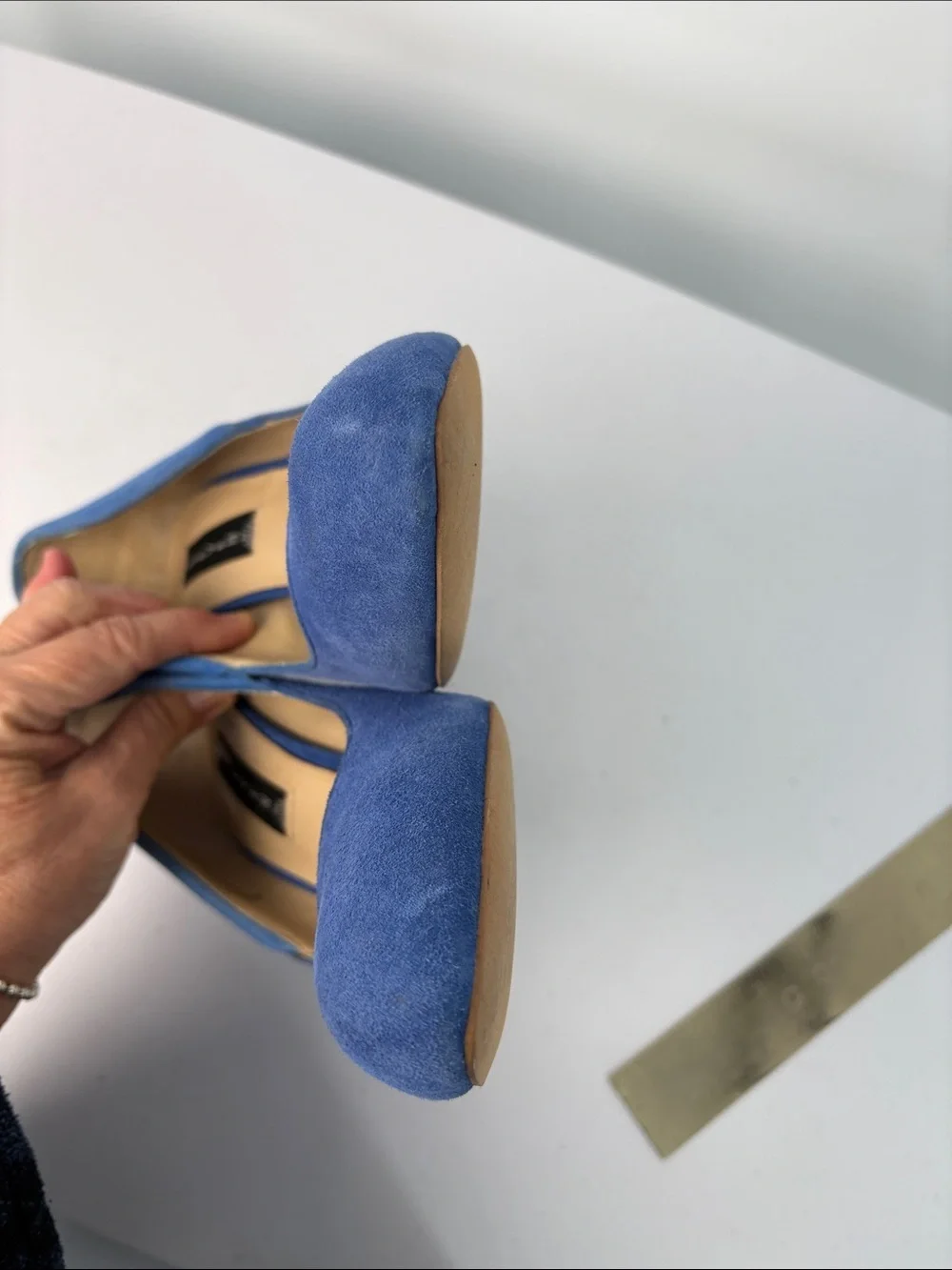 🐚 Steven By Steve Madden Blue Suede Pointed-Toe Stilettos p-distnt